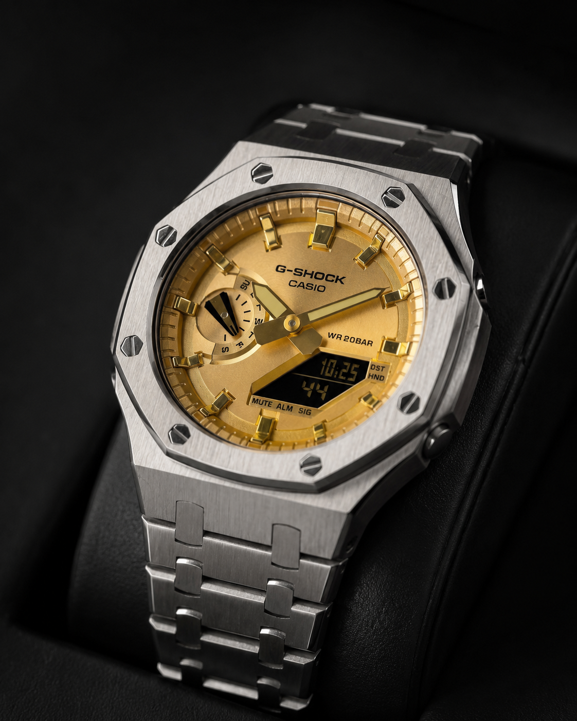 Gold Steel G-SHOCK GA-2100 Luxury Watch
