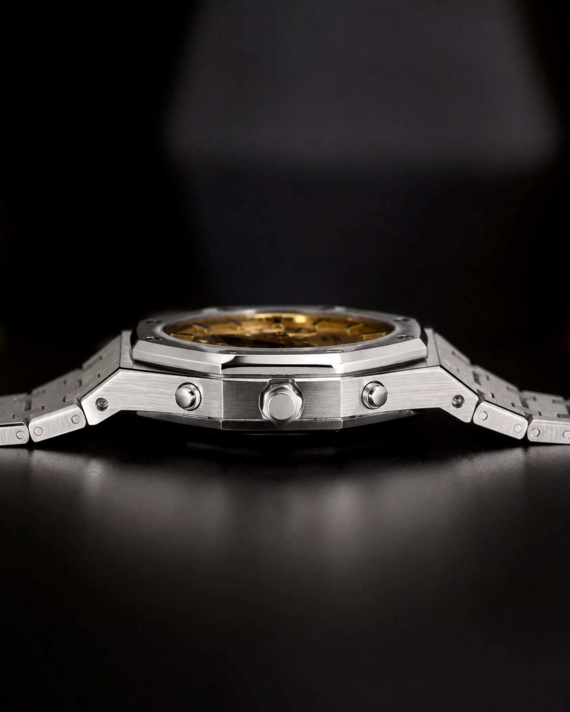Gold Steel G-SHOCK GA-2100 Luxury Watch