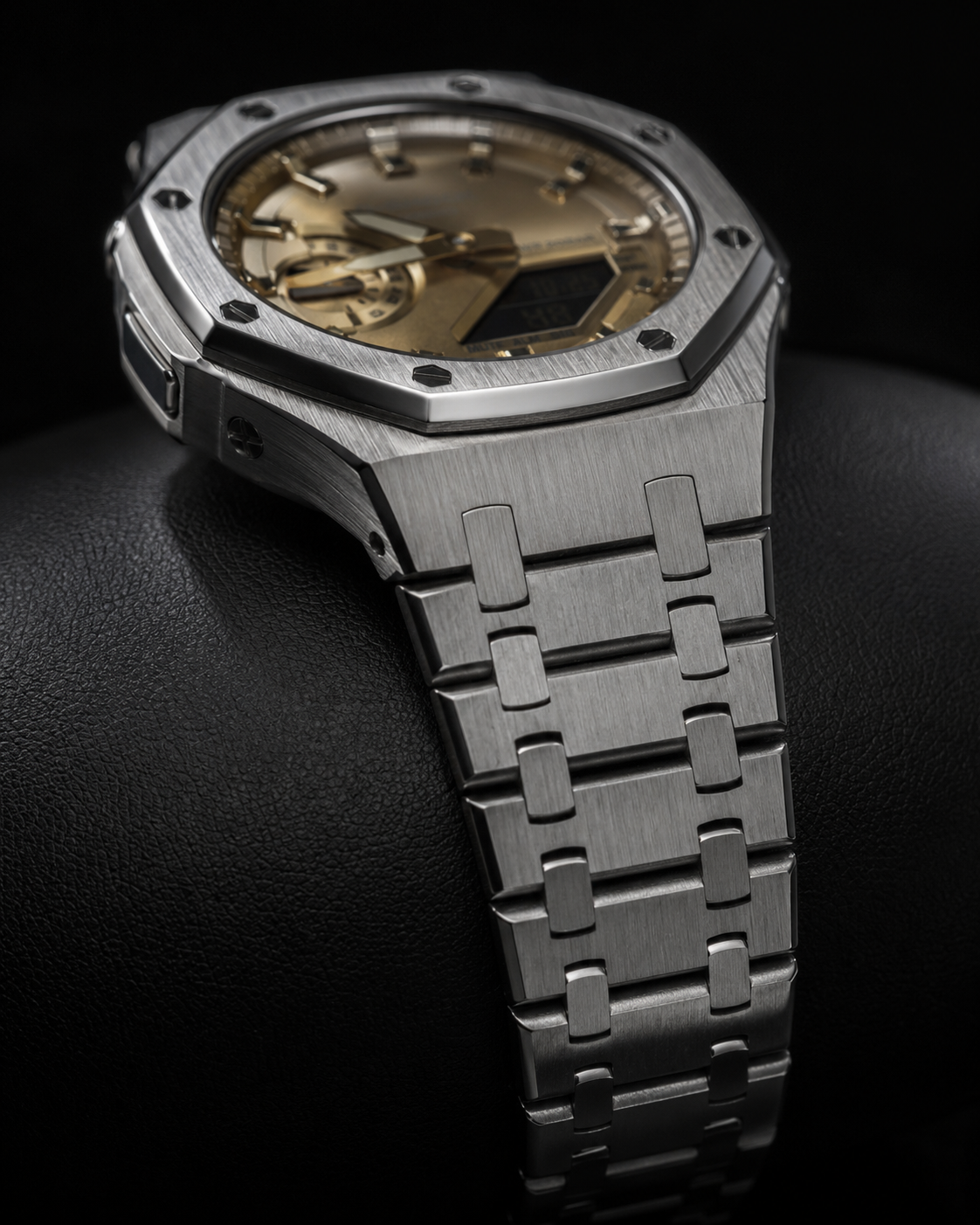 Gold Steel G-SHOCK GA-2100 Luxury Watch