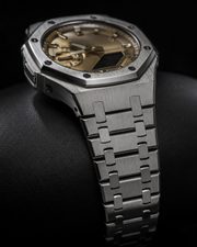 Gold Steel G-SHOCK GA-2100 Luxury Watch