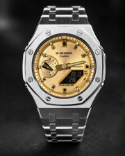 Gold Steel G-SHOCK GA-2100 Luxury Watch