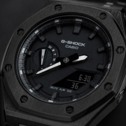 Obsidian Black GA-2100 Metal Watch — Stealth Edition