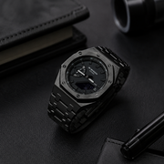 Obsidian Black GA-2100 Metal Watch — Stealth Edition