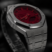 Red Steel CasiOak G-Shock GA-2100 Watch – Brushed Silver