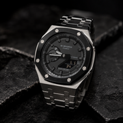Obsidian Steel — Custom GA-2100 Metal Mod Watch | Made To Order