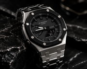 Obsidian Steel — Custom GA-2100 Metal Mod Watch | Made To Order