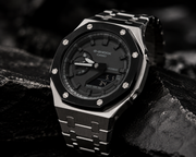 Obsidian Steel — Custom GA-2100 Metal Mod Watch | Made To Order