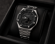 Obsidian Steel — Custom GA-2100 Metal Mod Watch | Made To Order