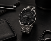 Obsidian Steel — Custom GA-2100 Metal Mod Watch | Made To Order