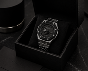 Obsidian Steel — Custom GA-2100 Metal Mod Watch | Made To Order