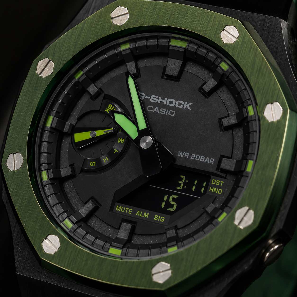 Emerald Phantom — Custom G-SHOCK GA-2100 Watch | Made to Order