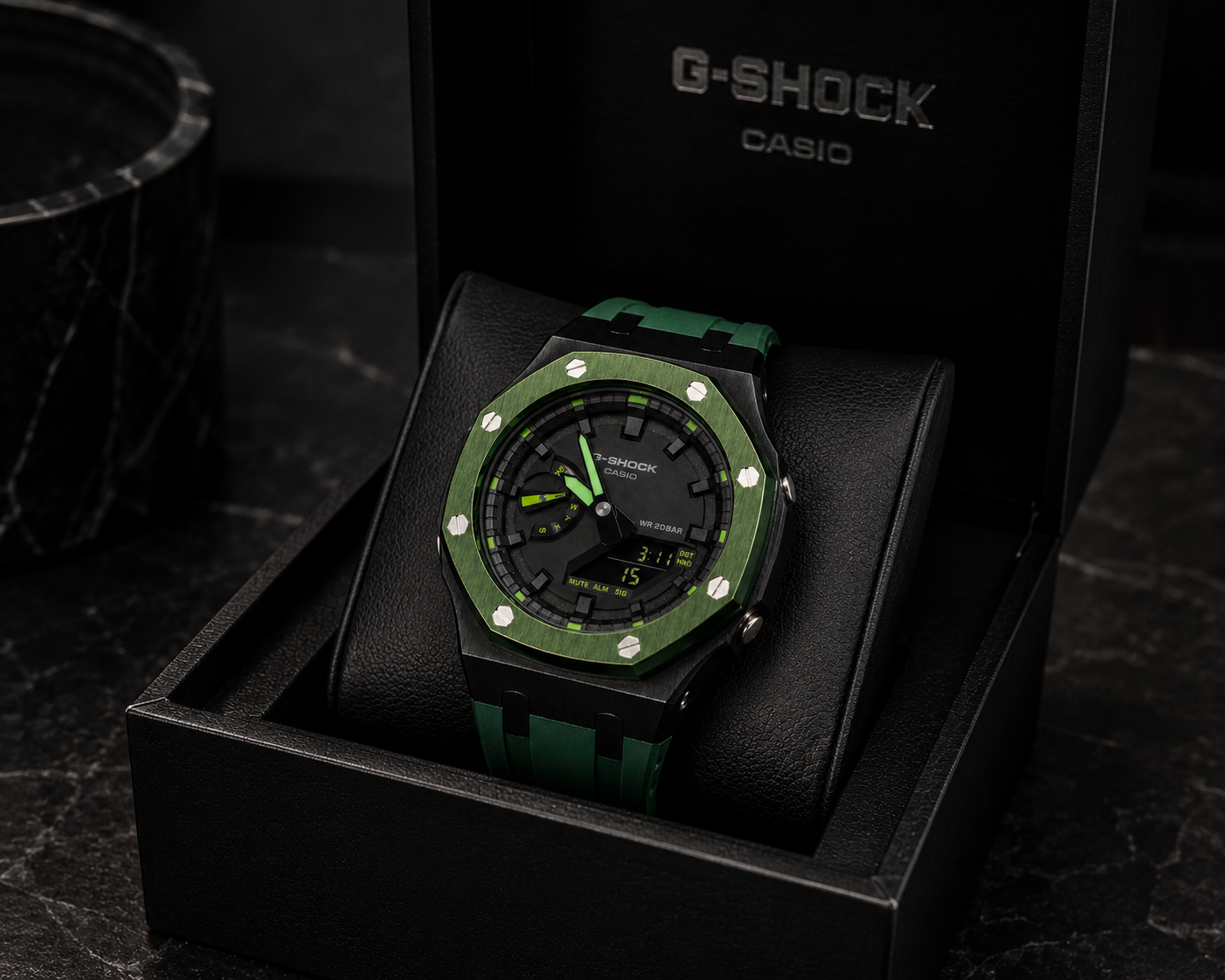 Emerald Phantom — Custom G-SHOCK GA-2100 Watch | Made to Order